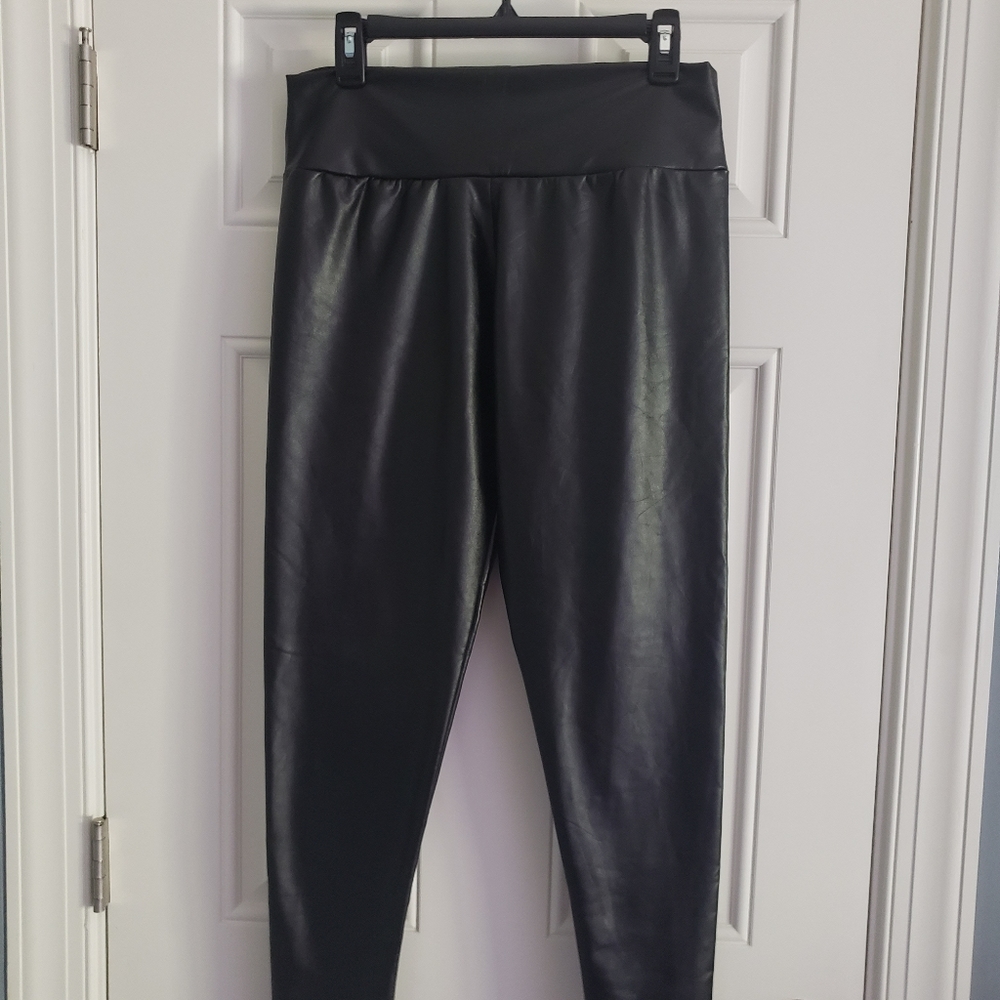 Ginasy faux leather stretch leggings